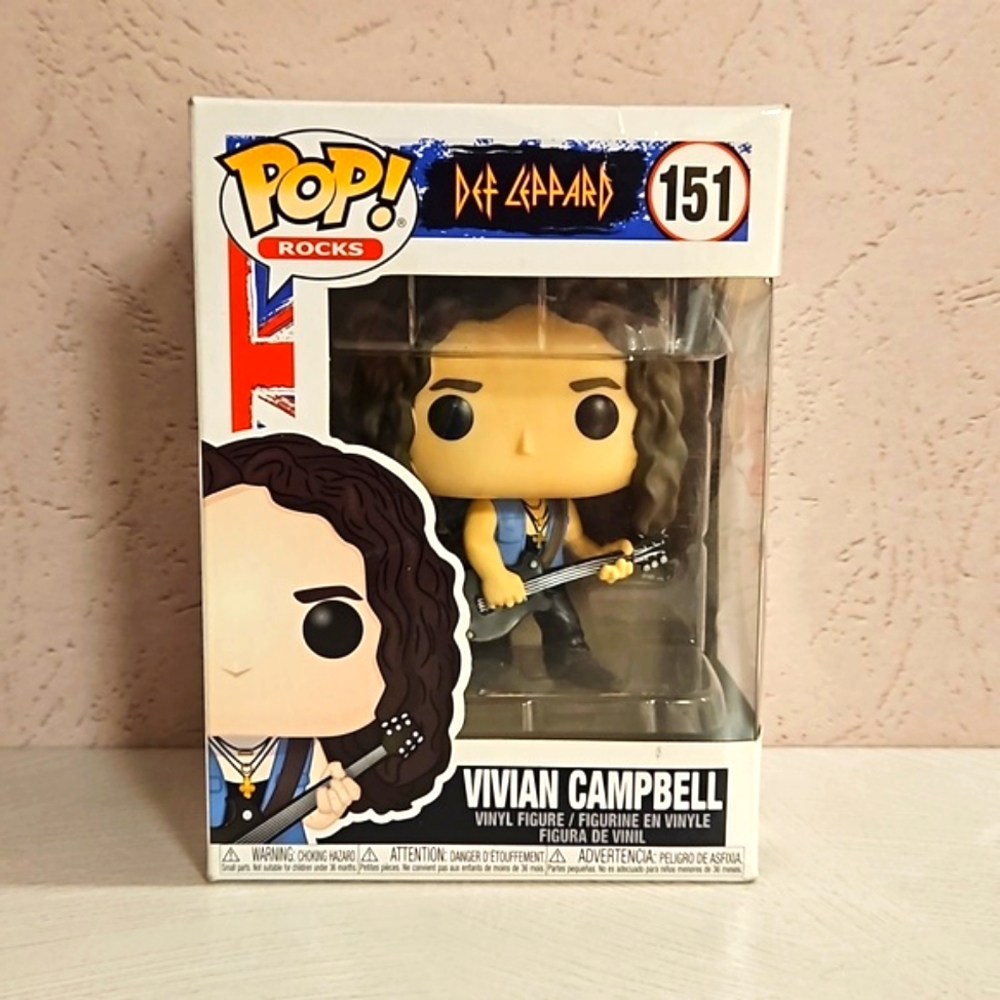 Pop! ROCKS Funko Pop Def Leppard's Vivian Campbell 151 @2020 Joe Rick Phil Sav